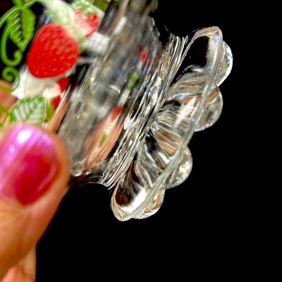 Vintage set of 5 Aderia 4” Japan strawberry motif dessert/ice-cream bowl set - Picture 6 of 6